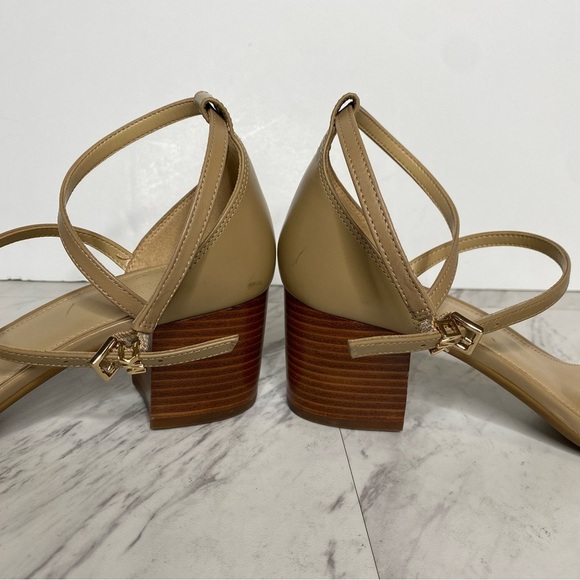 Michael Kors Serena Tan Leather Heeled Sandal 7M - Picture 9 of 15